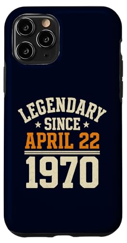 Legendary Since 22. April 1970, Awesome Birthday Funny Retro Hülle für iPhone 11 Pro von Retro April 1970 Birthday Shirt for Men & Women