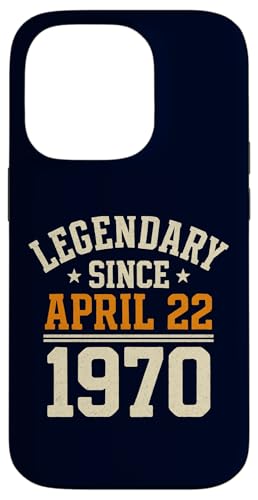 Legendary Since 22. April 1970, Awesome Birthday Funny Retro Hülle für iPhone 14 Pro von Retro April 1970 Birthday Shirt for Men & Women