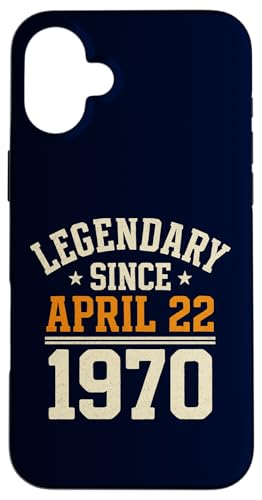 Legendary Since 22. April 1970, Awesome Birthday Funny Retro Hülle für iPhone 16 Plus von Retro April 1970 Birthday Shirt for Men & Women