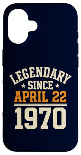 Legendary Since 22. April 1970, Awesome Birthday Funny Retro Hülle für iPhone 16 Legendary Since 22. April 1970, Awesome Birthday Funny Retro Hülle für iPhone 16 von Retro April 1970 Birthday Shirt for Men & Women