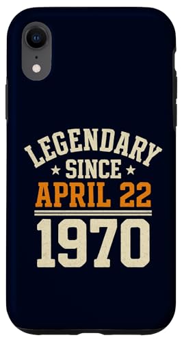 Legendary Since 22. April 1970, Awesome Birthday Funny Retro Hülle für iPhone XR von Retro April 1970 Birthday Shirt for Men & Women