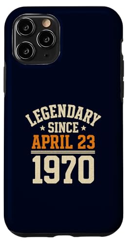 Legendary Since 23. April 1970, Awesome Birthday Funny Retro Hülle für iPhone 11 Pro von Retro April 1970 Birthday Shirt for Men & Women