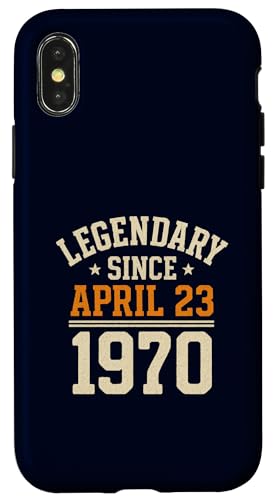 Legendary Since 23. April 1970, Awesome Birthday Funny Retro Hülle für iPhone X/XS Legendary Since 23. April 1970, Awesome Birthday Funny Retro Hülle für iPhone X/XS von Retro April 1970 Birthday Shirt for Men & Women