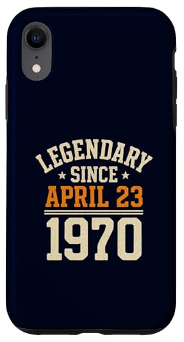Legendary Since 23. April 1970, Awesome Birthday Funny Retro Hülle für iPhone XR Legendary Since 23. April 1970, Awesome Birthday Funny Retro Hülle für iPhone XR von Retro April 1970 Birthday Shirt for Men & Women