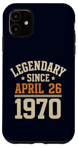 Legendary Since 26. April 1970, Awesome Birthday Funny Retro Hülle für iPhone 11 von Retro April 1970 Birthday Shirt for Men & Women