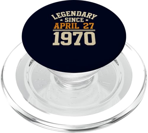 Legendary Since 27. April 1970, Awesome Birthday Funny Retro PopSockets PopGrip für MagSafe von Retro April 1970 Birthday Shirt for Men & Women