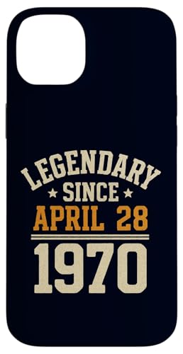 Legendary Since 28. April 1970, Awesome Birthday Funny Retro Hülle für iPhone 14 Plus von Retro April 1970 Birthday Shirt for Men & Women
