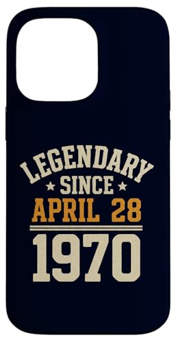 Legendary Since 28. April 1970, Awesome Birthday Funny Retro Hülle für iPhone 14 Pro Max von Retro April 1970 Birthday Shirt for Men & Women