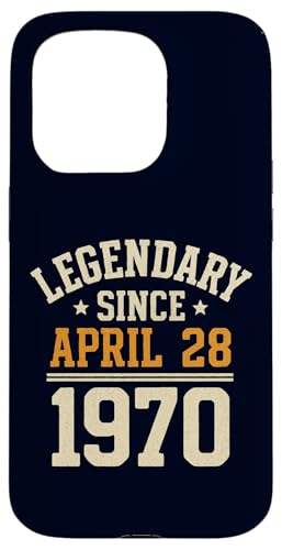 Legendary Since 28. April 1970, Awesome Birthday Funny Retro Hülle für iPhone 15 Pro von Retro April 1970 Birthday Shirt for Men & Women