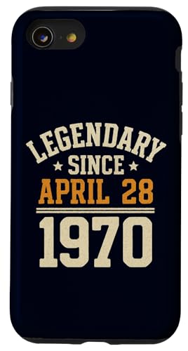 Legendary Since 28. April 1970, Awesome Birthday Funny Retro Hülle für iPhone SE (2020) / 7 / 8 von Retro April 1970 Birthday Shirt for Men & Women