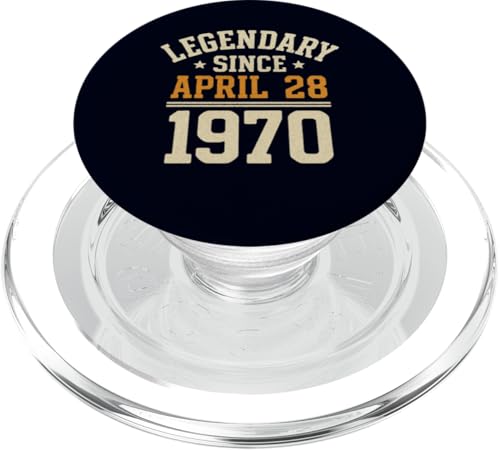 Legendary Since 28. April 1970, Awesome Birthday Funny Retro PopSockets PopGrip für MagSafe von Retro April 1970 Birthday Shirt for Men & Women