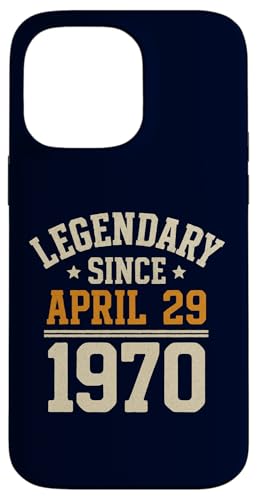Legendary Since 29. April 1970, Awesome Birthday Funny Retro Hülle für iPhone 14 Pro Max von Retro April 1970 Birthday Shirt for Men & Women
