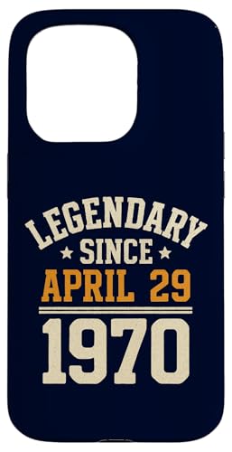 Legendary Since 29. April 1970, Awesome Birthday Funny Retro Hülle für iPhone 15 Pro von Retro April 1970 Birthday Shirt for Men & Women