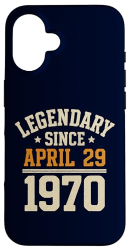 Legendary Since 29. April 1970, Awesome Birthday Funny Retro Hülle für iPhone 16 von Retro April 1970 Birthday Shirt for Men & Women