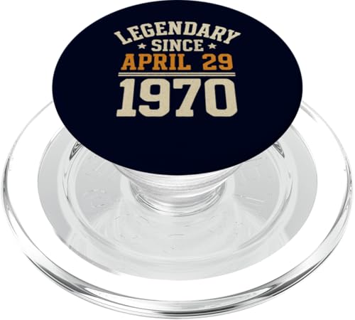 Legendary Since 29. April 1970, Awesome Birthday Funny Retro PopSockets PopGrip für MagSafe Legendary Since 29. April 1970, Awesome Birthday Funny Retro PopSockets PopGrip für MagSafe von Retro April 1970 Birthday Shirt for Men & Women