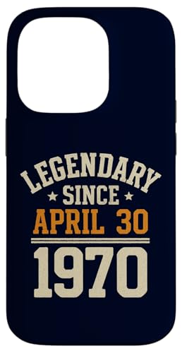 Legendary Since 30. April 1970, Awesome Birthday Funny Retro Hülle für iPhone 14 Pro von Retro April 1970 Birthday Shirt for Men & Women