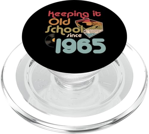 Keeping It Old School Since 1965 Year Box of Vinyl Records PopSockets PopGrip für MagSafe Keeping It Old School Since 1965 Year Box of Vinyl Records PopSockets PopGrip für MagSafe von Retro Birthday Party For Vinyl Record Collectors