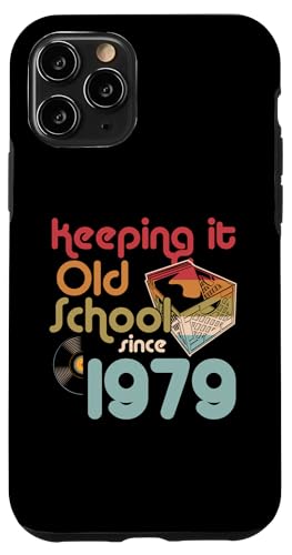Keeping It Old School Since 1979 Year Box Of Vinyl Records Hülle für iPhone 11 Pro von Retro Birthday Party For Vinyl Record Collectors