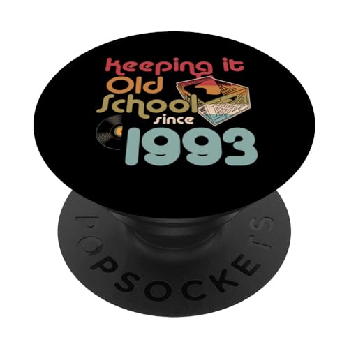 Keeping It Old School Since 1993 Year Box Of Vinyl Records PopSockets Klebender PopGrip Keeping It Old School Since 1993 Year Box Of Vinyl Records PopSockets Klebender PopGrip von Retro Birthday Party For Vinyl Record Collectors