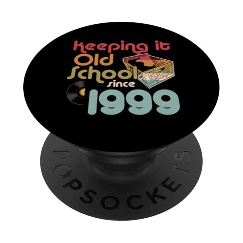Keeping It Old School Since 1999 Year Box of Vinyl Records PopSockets Klebender PopGrip Keeping It Old School Since 1999 Year Box of Vinyl Records PopSockets Klebender PopGrip von Retro Birthday Party For Vinyl Record Collectors