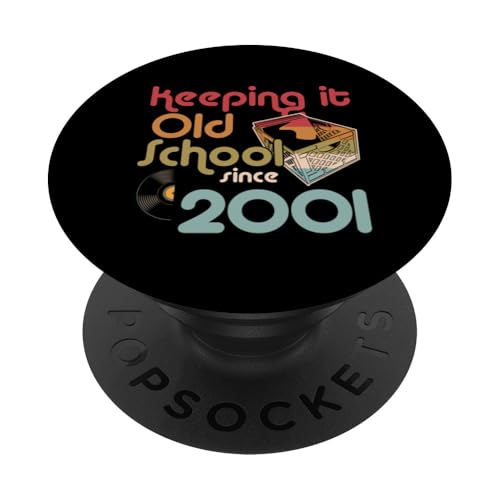 Keeping It Old School Since 2001 Year Box of Vinyl Records PopSockets Klebender PopGrip Keeping It Old School Since 2001 Year Box of Vinyl Records PopSockets Klebender PopGrip von Retro Birthday Party For Vinyl Record Collectors