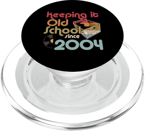 Keeping It Old School Since 2004 Year Box of Vinyl Records PopSockets PopGrip für MagSafe Keeping It Old School Since 2004 Year Box of Vinyl Records PopSockets PopGrip für MagSafe von Retro Birthday Party For Vinyl Record Collectors