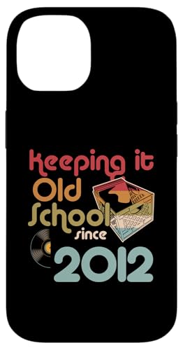 Keeping It Old School Since 2012 Year Box of Vinyl Records Hülle für iPhone 14 von Retro Birthday Party For Vinyl Record Collectors