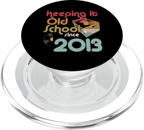 Keeping It Old School Since 2013 Year Box of Vinyl Records PopSockets PopGrip für MagSafe Keeping It Old School Since 2013 Year Box of Vinyl Records PopSockets PopGrip für MagSafe von Retro Birthday Party For Vinyl Record Collectors