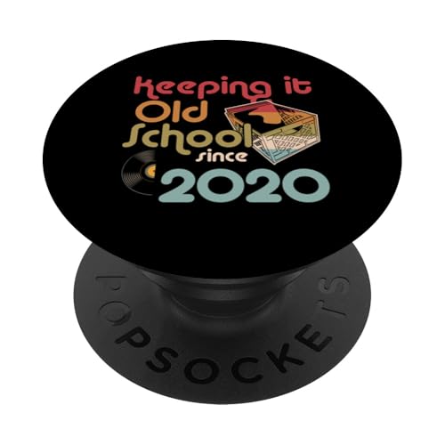 Keeping It Old School Since 2020 Year Box Of Vinyl Records PopSockets Klebender PopGrip Keeping It Old School Since 2020 Year Box Of Vinyl Records PopSockets Klebender PopGrip von Retro Birthday Party For Vinyl Record Collectors