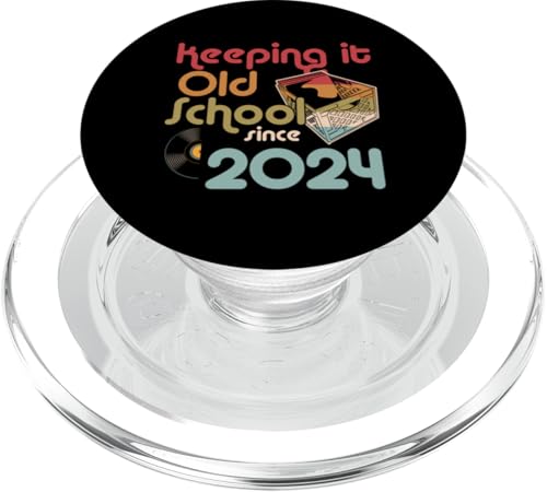 Keeping It Old School Since 2024 Year Box of Vinyl Records PopSockets PopGrip für MagSafe Keeping It Old School Since 2024 Year Box of Vinyl Records PopSockets PopGrip für MagSafe von Retro Birthday Party For Vinyl Record Collectors
