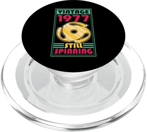 Schallplattensammler Geburtstag Vintage 1977 Still Spinning PopSockets PopGrip für MagSafe Schallplattensammler Geburtstag Vintage 1977 Still Spinning PopSockets PopGrip für MagSafe von Retro Birthday Party For Vinyl Record Collectors