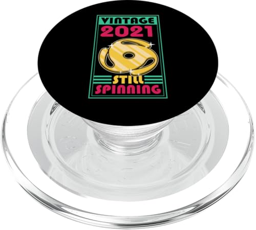 Schallplattensammler Geburtstag Vintage 2021 noch dreht sich PopSockets PopGrip für MagSafe Schallplattensammler Geburtstag Vintage 2021 noch dreht sich PopSockets PopGrip für MagSafe von Retro Birthday Party For Vinyl Record Collectors