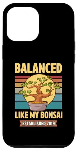 Ausgewogen wie mein Bonsai Etablierter Bonsai im Geburtsjahr 2019 Hülle für iPhone 12 Pro Max von Retro Birthday Party Supplies for Bonsai Gardeners
