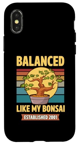 Balanced Like My Bonsai Gegründeter Bonsai im Geburtsjahr 2001 Hülle für iPhone X/XS von Retro Birthday Party Supplies for Bonsai Gardeners