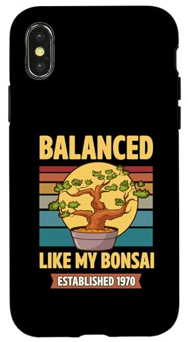 Balanced Like My Bonsai gegründet 1970 Geburtsjahr Bonsai Hülle für iPhone X/XS von Retro Birthday Party Supplies for Bonsai Gardeners