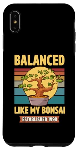 Balanced Like My Bonsai gegründet 1998 Geburtsjahr Bonsai Hülle für iPhone XS Max von Retro Birthday Party Supplies for Bonsai Gardeners