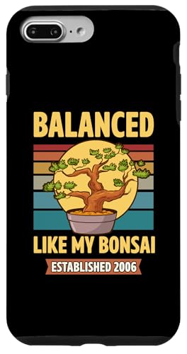 Balanced Like My Bonsai gegründet 2006 Geburtsjahr Bonsai Hülle für iPhone 7 Plus/8 Plus von Retro Birthday Party Supplies for Bonsai Gardeners