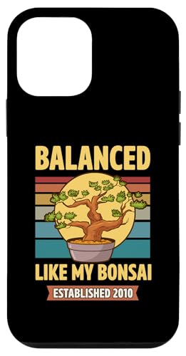 Balanced Like My Bonsai gegründet 2010 Geburtsjahr Bonsai Hülle für iPhone 12 mini von Retro Birthday Party Supplies for Bonsai Gardeners