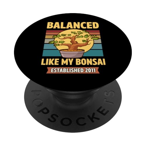 Balanced Like My Bonsai gegründet 2011 Geburtsjahr Bonsai PopSockets Klebender PopGrip Balanced Like My Bonsai gegründet 2011 Geburtsjahr Bonsai PopSockets Klebender PopGrip von Retro Birthday Party Supplies for Bonsai Gardeners