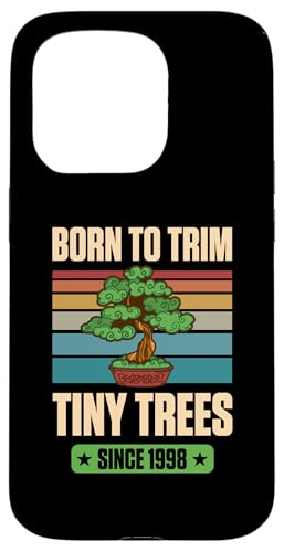 Seit 1998 geboren, um winzige Bäume zum Geburtstag mit Bonsai-Thema zu trimmen Hülle für iPhone 15 Pro von Retro Birthday Party Supplies for Bonsai Gardeners