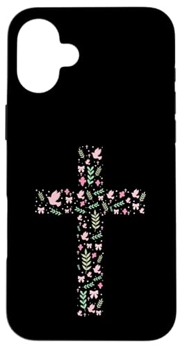 Blumenkreuz – Vintage Christian Religiöser Christus Hülle für iPhone 16 Plus Blumenkreuz – Vintage Christian Religiöser Christus Hülle für iPhone 16 Plus von Retro Christian Apparel Gifts