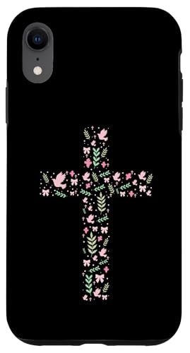 Blumenkreuz – Vintage Christian Religiöser Christus Hülle für iPhone XR Blumenkreuz – Vintage Christian Religiöser Christus Hülle für iPhone XR von Retro Christian Apparel Gifts