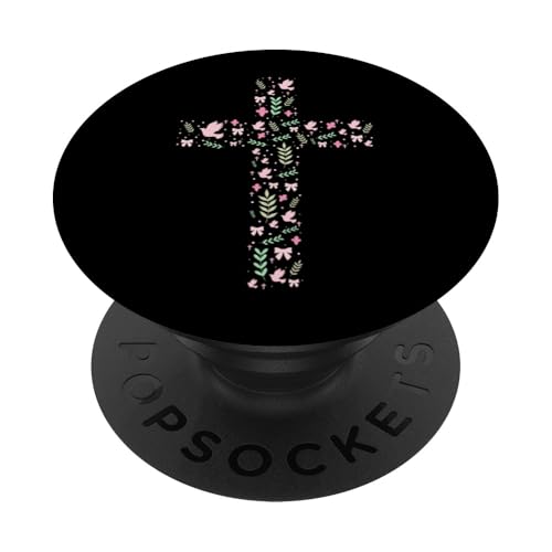 Blumenkreuz – Vintage Christian Religiöser Christus PopSockets Klebender PopGrip Blumenkreuz – Vintage Christian Religiöser Christus PopSockets Klebender PopGrip von Retro Christian Apparel Gifts