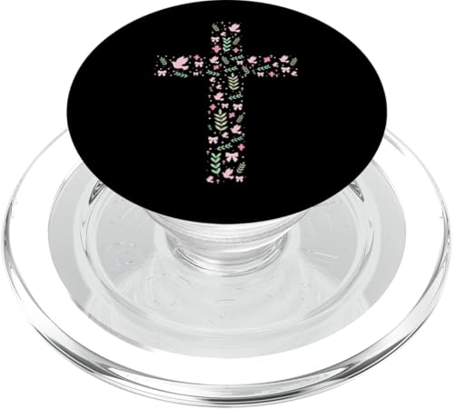 Blumenkreuz – Vintage Christian Religiöser Christus PopSockets PopGrip für MagSafe Blumenkreuz – Vintage Christian Religiöser Christus PopSockets PopGrip für MagSafe von Retro Christian Apparel Gifts