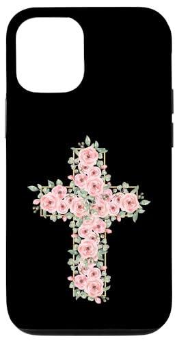 Blumenkreuz – Vintage Jesus Christus christlich religiös Hülle für iPhone 12/12 Pro von Retro Christian Apparel Gifts