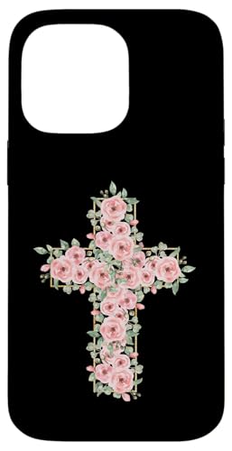 Blumenkreuz – Vintage Jesus Christus christlich religiös Hülle für iPhone 14 Pro Max von Retro Christian Apparel Gifts