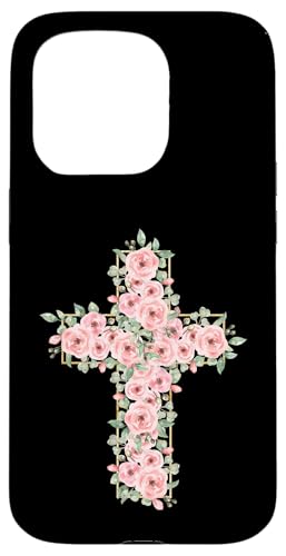 Blumenkreuz – Vintage Jesus Christus christlich religiös Hülle für iPhone 15 Pro Blumenkreuz – Vintage Jesus Christus christlich religiös Hülle für iPhone 15 Pro von Retro Christian Apparel Gifts