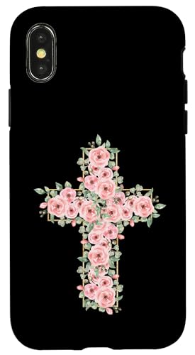 Blumenkreuz – Vintage Jesus Christus christlich religiös Hülle für iPhone X/XS Blumenkreuz – Vintage Jesus Christus christlich religiös Hülle für iPhone X/XS von Retro Christian Apparel Gifts