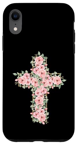 Blumenkreuz – Vintage Jesus Christus christlich religiös Hülle für iPhone XR Blumenkreuz – Vintage Jesus Christus christlich religiös Hülle für iPhone XR von Retro Christian Apparel Gifts