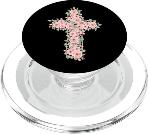Blumenkreuz – Vintage Jesus Christus christlich religiös PopSockets PopGrip für MagSafe Blumenkreuz – Vintage Jesus Christus christlich religiös PopSockets PopGrip für MagSafe von Retro Christian Apparel Gifts